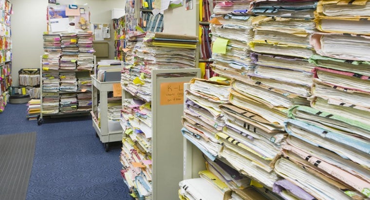 A paper warehouse room