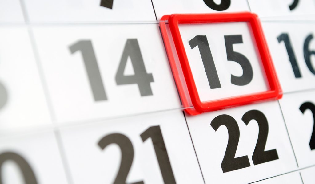 Picture of a calendar