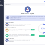 Screenshot of the SkyHR onboarding and getting started screen