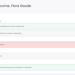 Screenshot of the spotlight section of SkyHR showing celebrations and absences at a glance