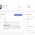 Screenshot of SkyHR Employee Feedback screen