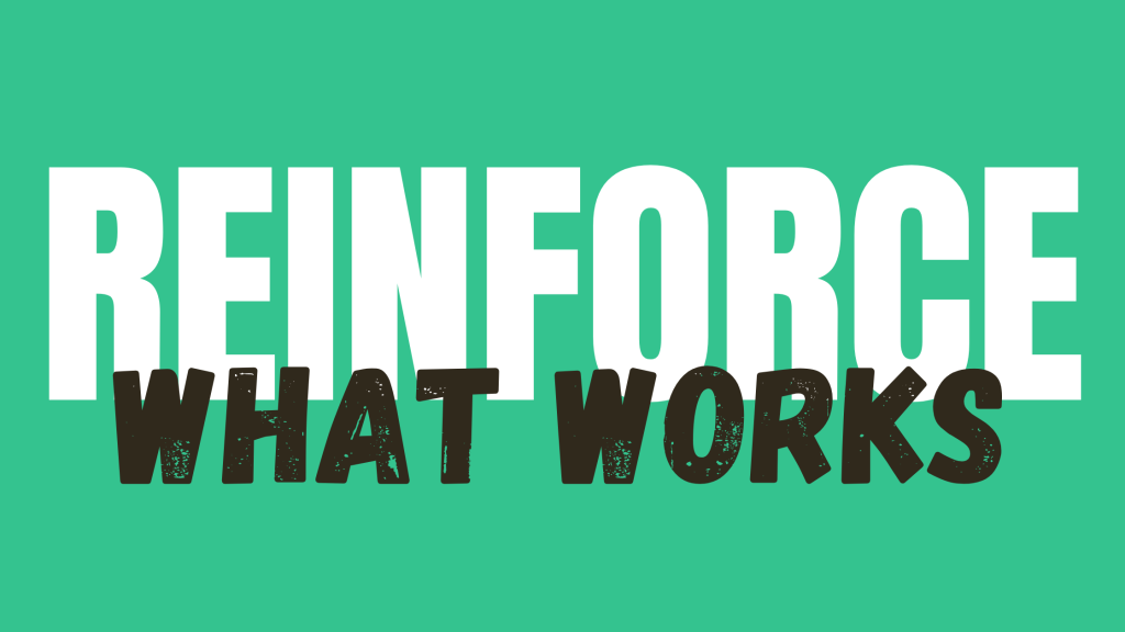 Reinforce What Works