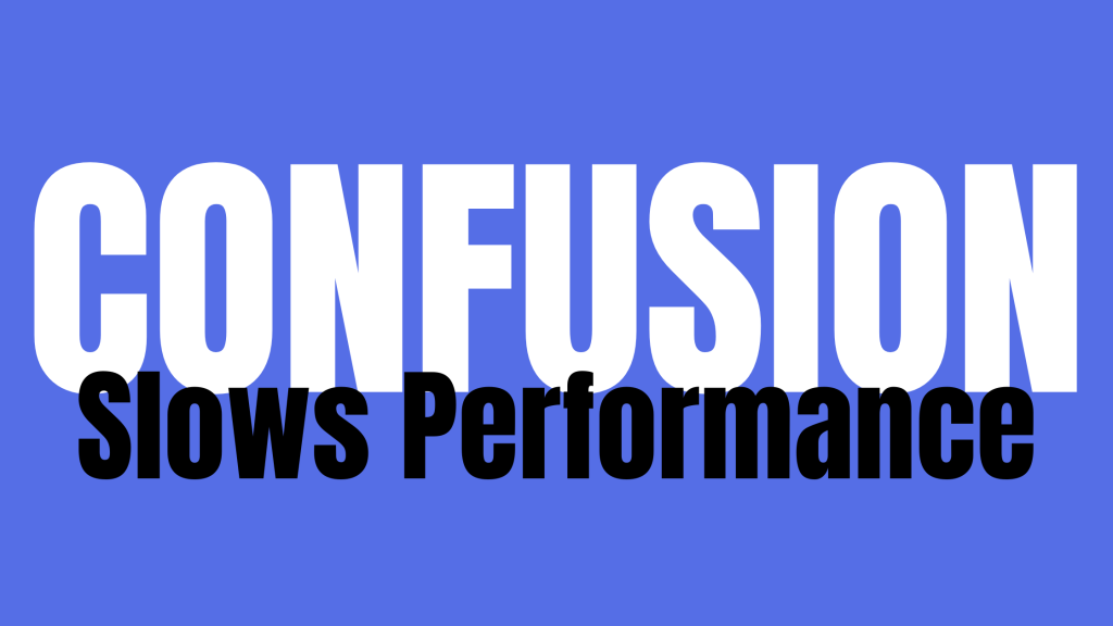 Confusion Slows Performance